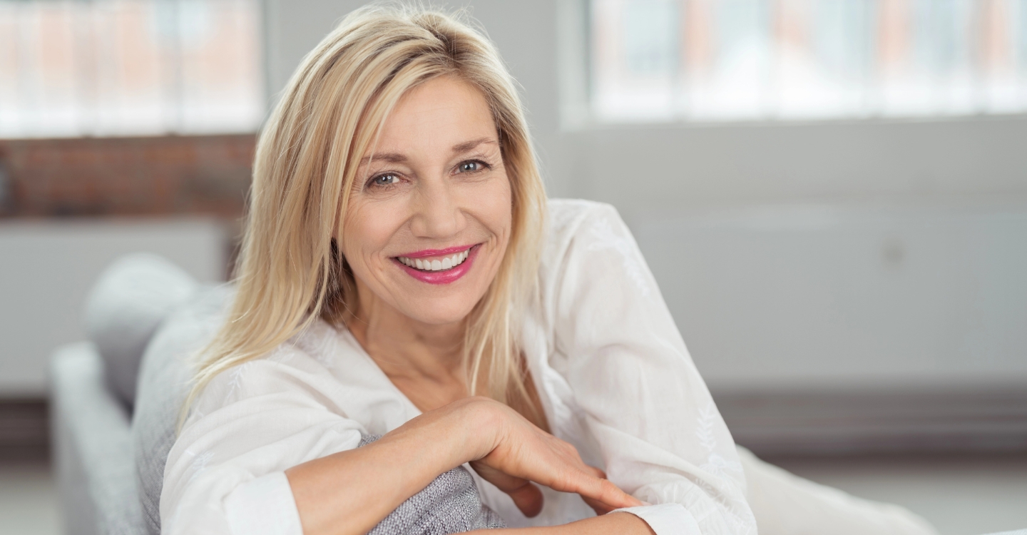 Smiling beautiful mid-age woman