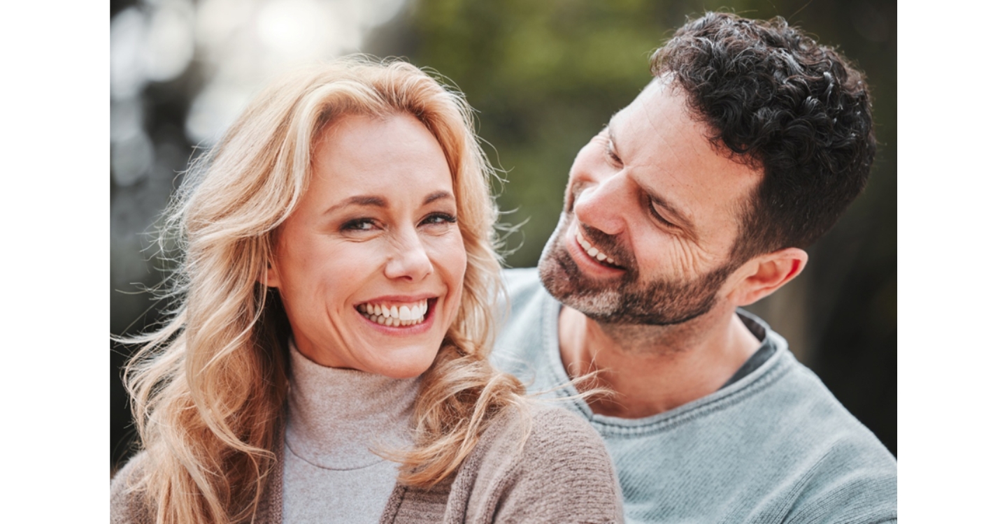 Smiling happy couple